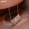 SIMJOO Stylish Zircon Necklace Creative Rose Gold Necklace
