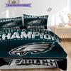 Постельное белье с узором Philadelphia Eagles Комплект одеял Покрывало Наволочка Домашний Декор Подарок на День Рождения (1 пододеяльник + 2 наволочки, без наполнителя)