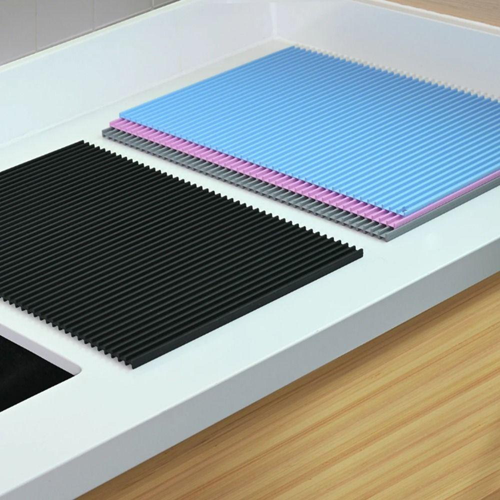 Food Grade Silicone Kitchen Mat Roll Up Insulation Placemat  Countertop Use