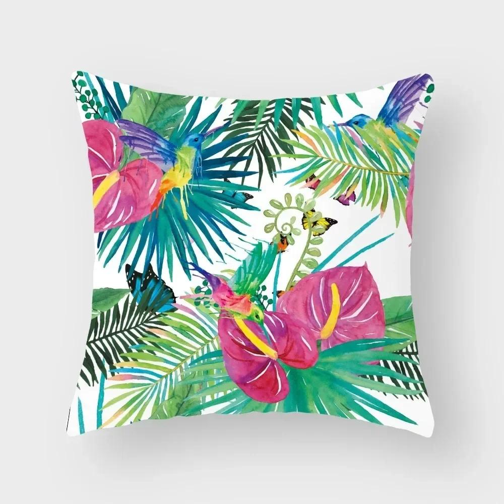 Роскошный Декор для Дома Наволочка Тропический Фламинго Наволочка для Подушки Гостиная Диван Наволочка