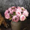 13 Heads Silk Peony Artificial Fake Flowers Wedding Bouquet Home Party Decor