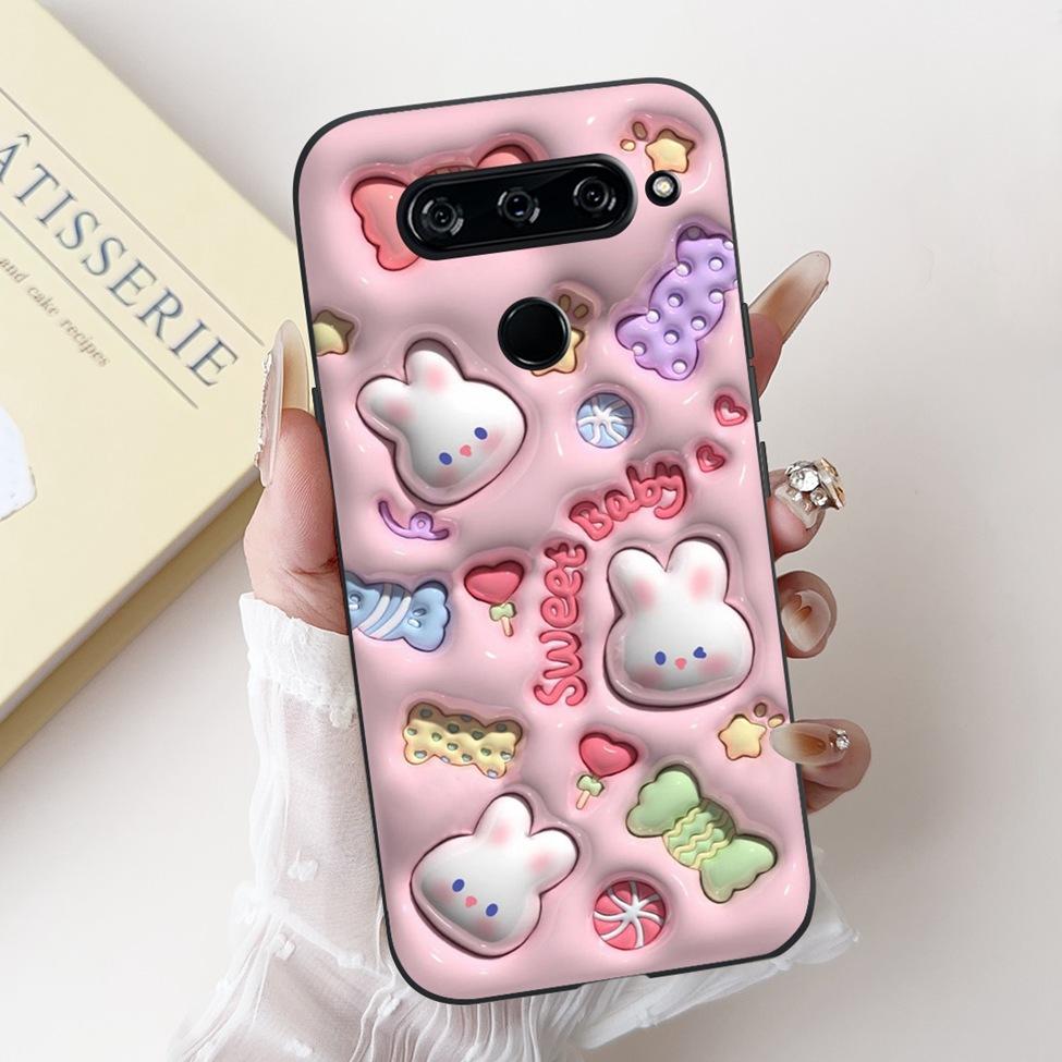 Чехол для LG V40 V50 ThinQ V50S ThinQ, милый мультяшный кот, роскошный, крутой, ударопрочный, силиконовая задняя крышка для LG V50S ThinQ 5G