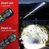 New High Power Led Flashlight Portable Zoom Torch Light USB Rechargeable Flashlights Tactical Lantern Strong Light Fishing Lamp