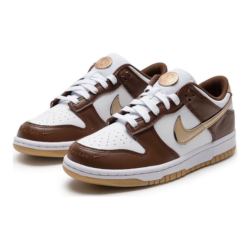 Nike Кроссовки детские Dunk Low GS Cacao Wow Metallic Gold Brown White HM3725-171