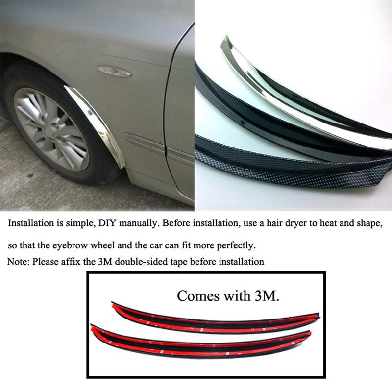 2 шт. колесо автомобиля бровь бант боковое декоративное крыло универсальное колесо колесо бровь крыло модифицированная полоса для предотвращения столкновений автомобиля