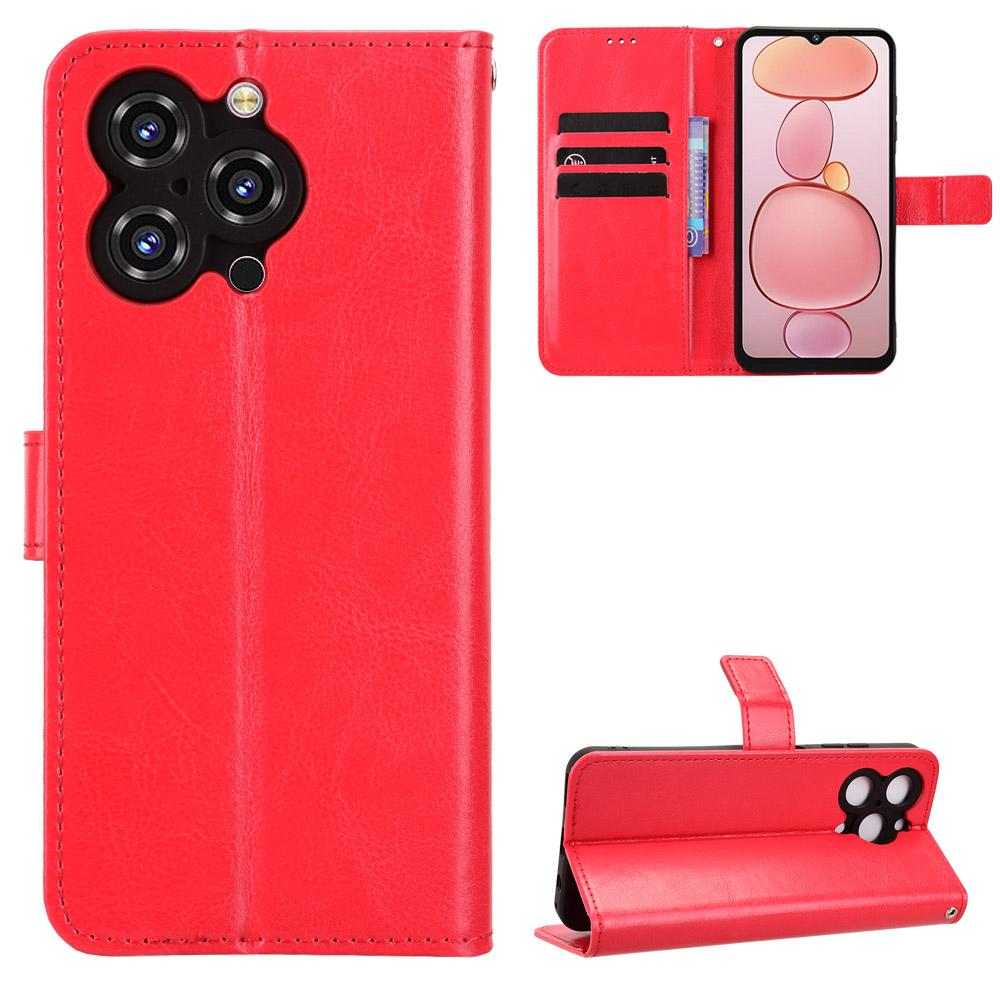 Чехол-кошелек из ПУ-кожи с ремешком для Oukitel C3, текстура Crazy Horse