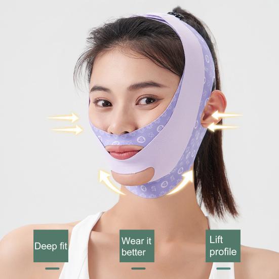 Тонкий пояс для лица, эластичный, высокоэластичный, хорошо фиксирующий, лента для подтяжки лица, удаляющий двойной подбородок, регулируемый бандаж для удаления морщин