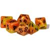 Halfsies Dice (Set of 7 Poly Dice) (Pheonix Dice)