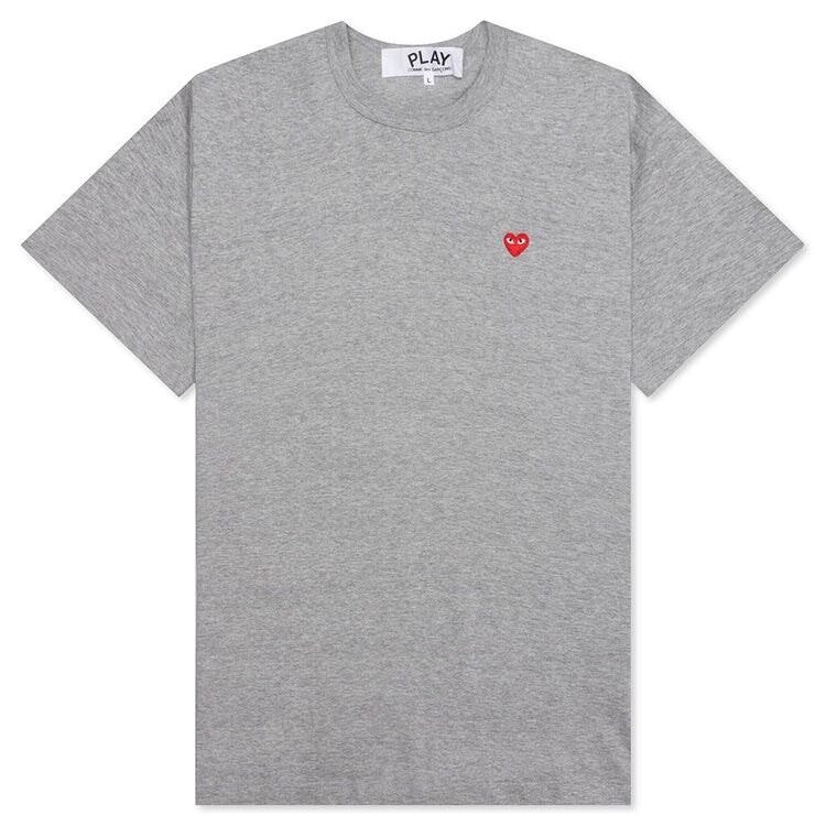 comme des garcons Small Red Heart Tee Grey Unisex T-Shirt