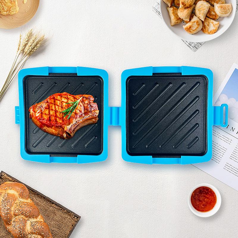 Multifunctional Silicone Baking Pan With Butter Knife Quick Heating Microwave Oven Toaster Sandwich Plate For Kitchen 1Pc