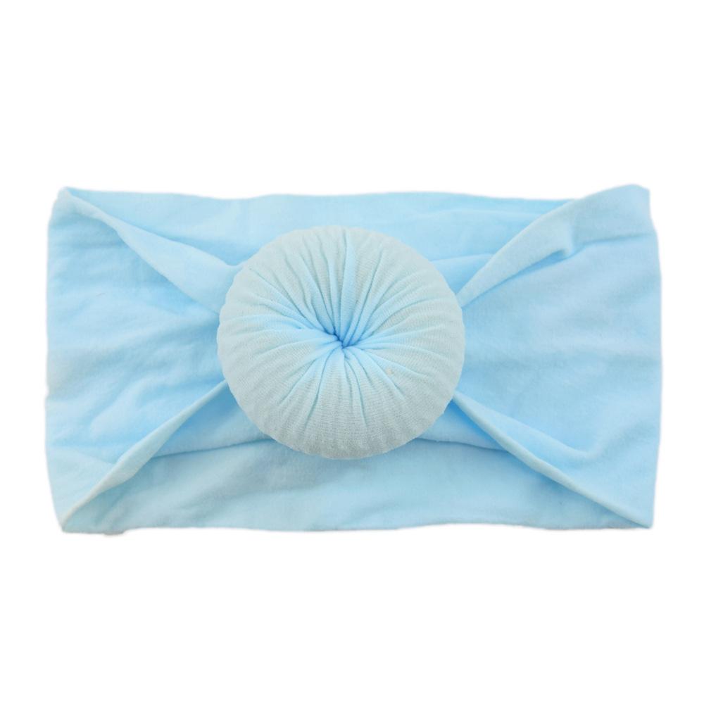 Детские головные уборы из нейлона, широкие детские аксессуары для волос, мягкие чулки с шариками, повязка на голову для малышей из нейлона, повязка на голову в виде пончика