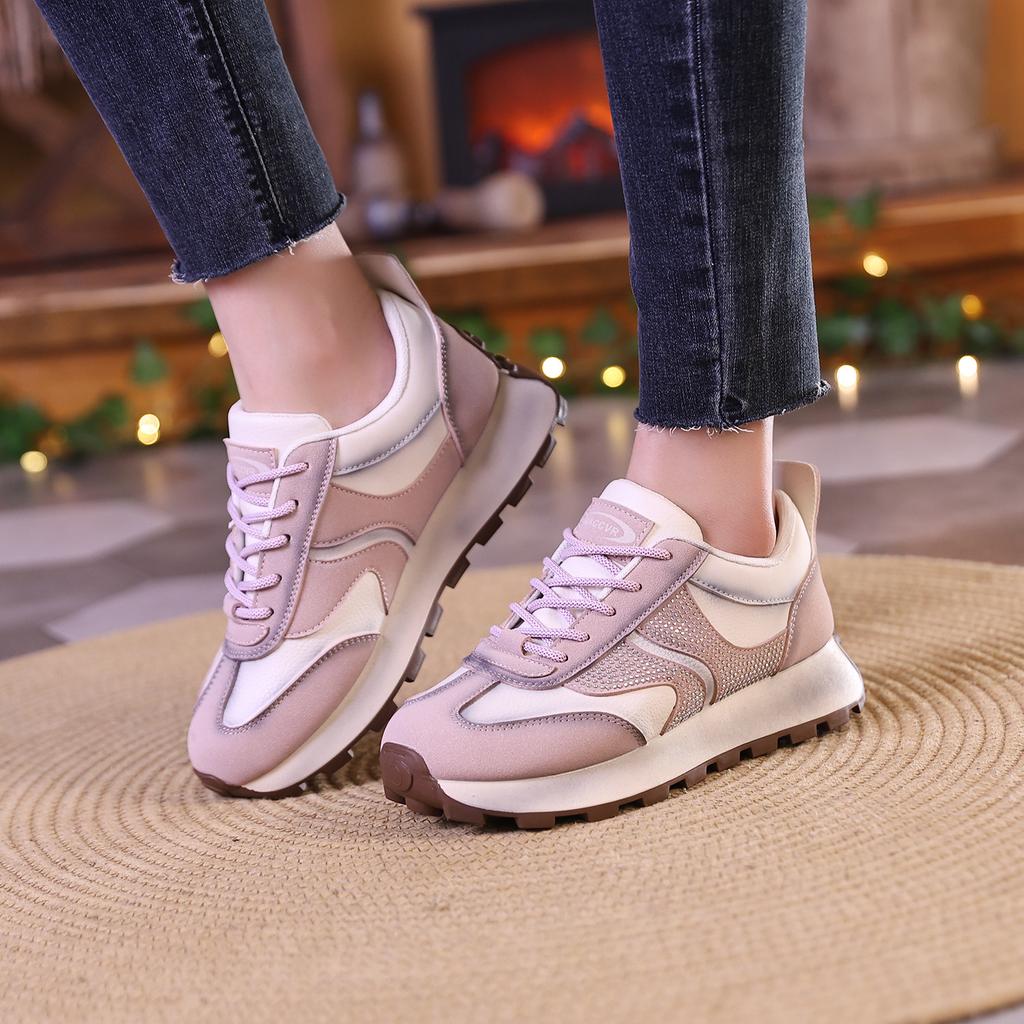 Сетчатые низкие туфли для папы женские весенние новые дышащие студенческие спортивные увеличивающие рост досуг