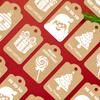 50/100 шт. Винтажные рождественские подарочные бирки с веревкой, для самодельных открыток, украшений на елку, декора для рождественской вечеринки, рождественские аксессуары