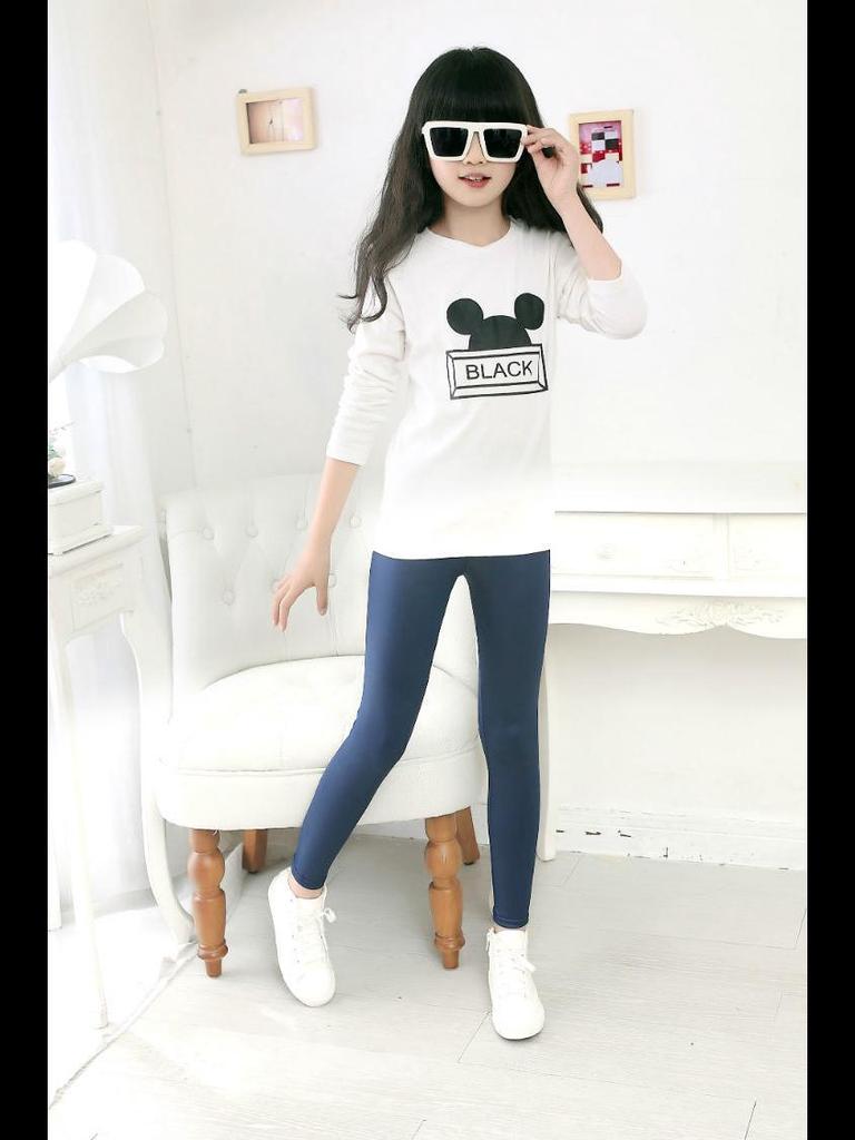 Новые леггинсы из искусственной кожи для девочек на осень/зиму с бархатной подкладкой