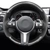 Кожа с карбоновым волокном для BMW 2 3 5 7 серии 320 325 330 525 530 535 730 740 X1 X2 X3 X4 X5 X6 X7 Чехол-рукав для рулевого колеса автомобиля