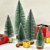 Mini Christmas Trees Artificial Pine Needle Desk Ornaments 10/15/20cm Fake Evergreen Trees for Holiday Decor