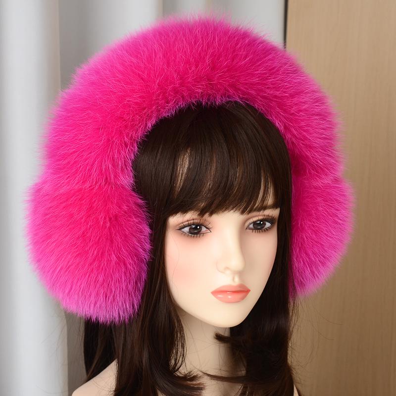 Women's Cute Fox Fur Earmuffs - Warm Winter Ear Warmers