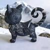 Загадочная статуэтка черной кошки Маленькая фигурка кошки из смолы Декоративная готическая скульптура животного для дома, офисного стола, винного шкафа, полки