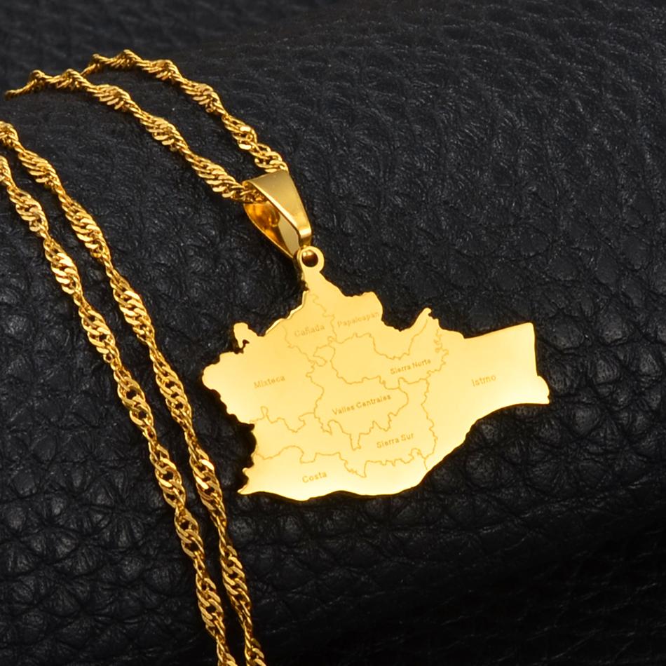 Anniyo Mexico Oaxaca State Pendant Necklaces for Women Girls Jewelry @203721