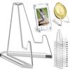 10Pcs Clear Acrylic Coin Display Stand Holders Small Easel Rack Trading Card Toploaders Holder Support For Kpop Idol Card