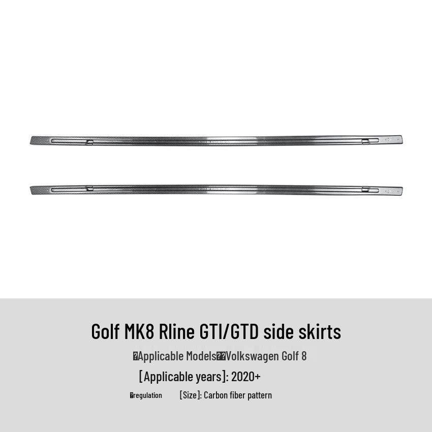 Volkswagen Golf MK8 GTI/R-Line 2020+ Side Skirt Spoiler Kit