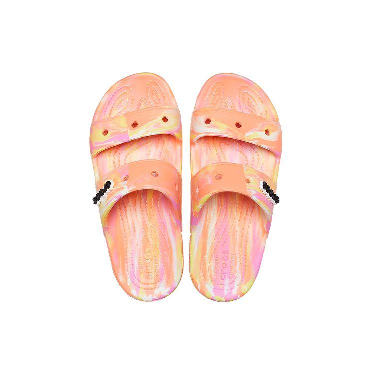 Crocs Классические клоги с мраморным узором Пляжные сандалии Унисекс Сандалии Папайя Многоцветные 207701-83F
