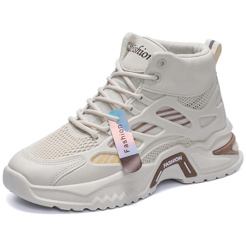 Новые мужские удобные уличные удобные сетчатые туфли на толстой подошве Высокие кроссовки Daddy shoes повседневная мужская обувь кроссовки