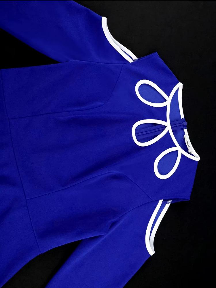 Элегантная женская блузка для вечеринки, рубашка с круглым вырезом, длинным рукавом-клеш, нерегулярной баской, скрывающая живот, с вырезами, модные топы, женская, на день рождения, новая