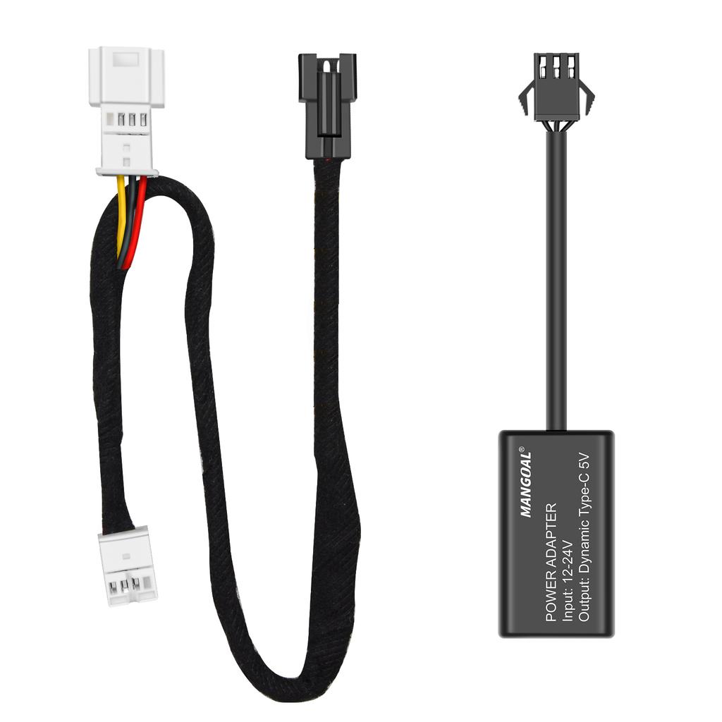 Dash Cam Power Adapter For Mercedes Benz Car Mirror 3-Pin Or 4-Pin Rain Sensor Type-C Mini Micro USB Plug and Play Adapter
