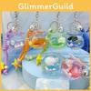 Sea Turtle Seahorse Devil Fishes Fish Tank Keychain With 3d Design Pendant For Kids And Collectors