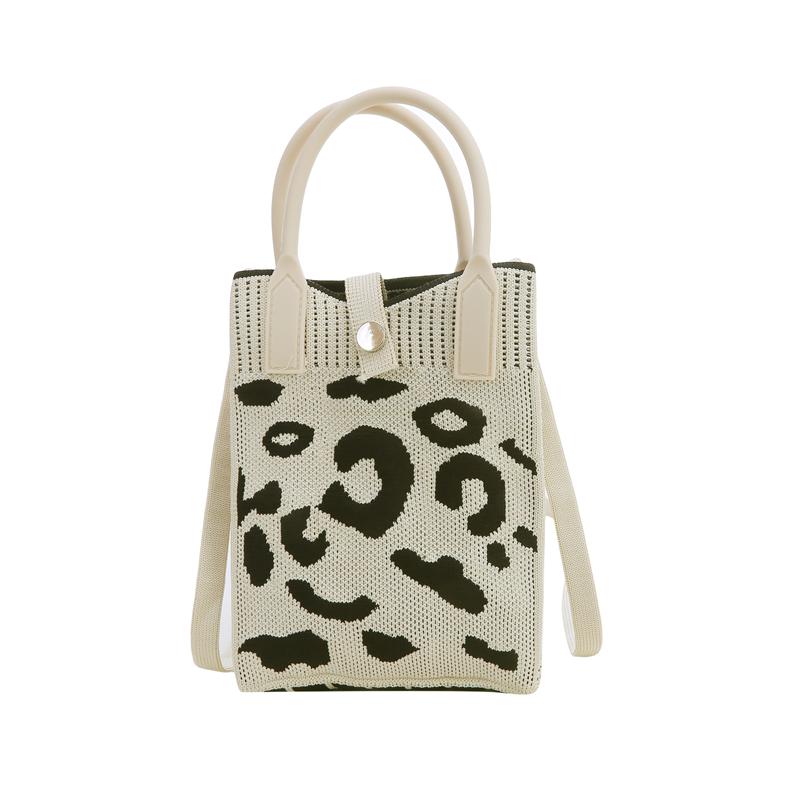 Fashion Vintage Crochet Spot Handbag Summer Knit Square Bag Sling Bag Crossbody Bag