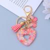 1 шт. Брелок Креативная кисточка-бабочка для кошелька, сумочки, брелок с сердечком любви, аксессуары для ключей автомобиля, брелок из смолы, кристалл