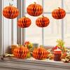 1PC Paper Decorations Honeycomb Pumpkin 18cm+24cm