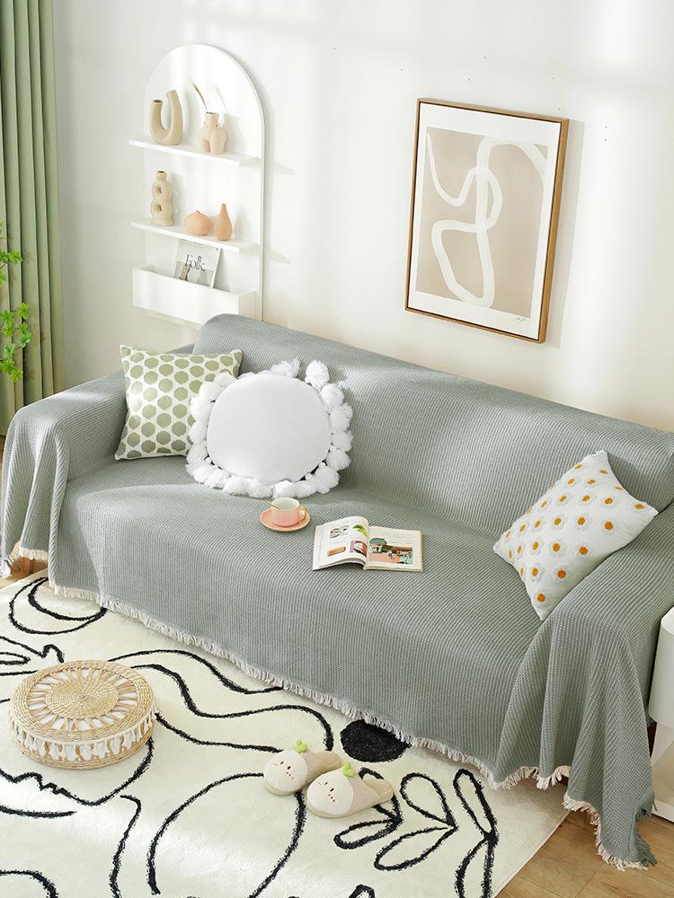 Универсальный чехол для дивана в скандинавском стиле - летнее одеяло на все времена года, подходит для одно- и трехместных диванов