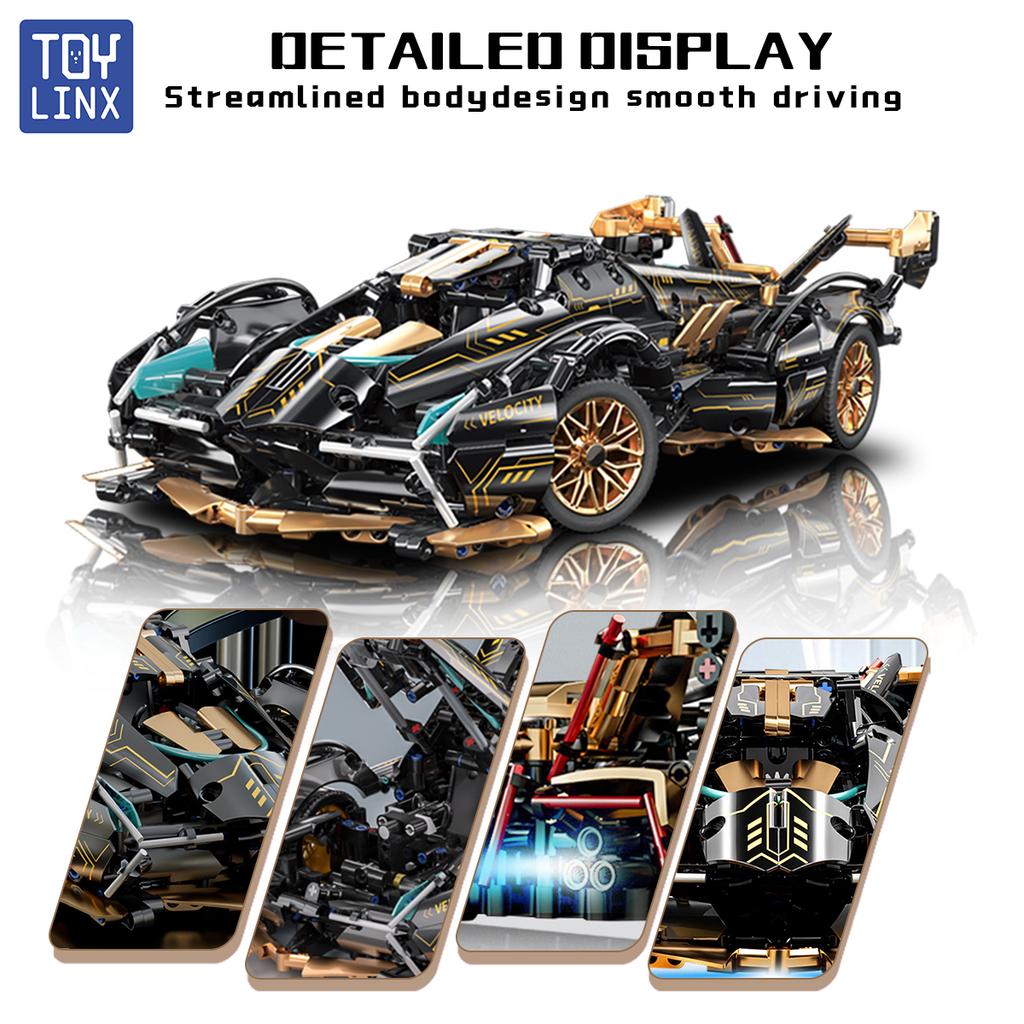 TOYLINX Technical Building Blocks Car Racing Sport Speed Vehicle Model City Mechanical Super Bricks Puzzle Toys Adult Gift