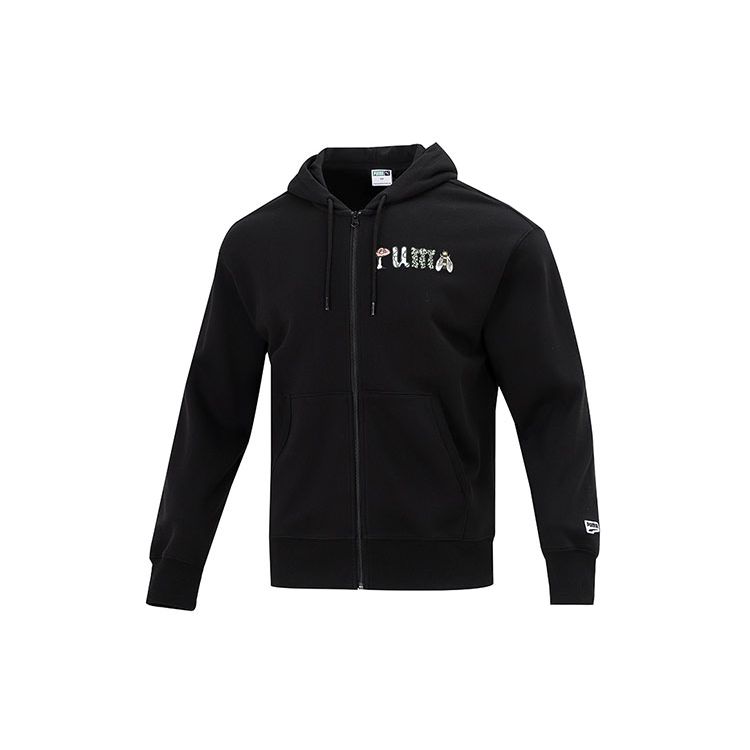 Puma Downtown Graphic FZ Hooded Jacket Men Jackets Black 535178-01