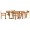 7 Piece Outdoor Dining Set Made of Solid Acacia Wood
