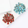 Fashion Alloy Turquoise Fortune Tree Brooch Temperament Simple Men'S And Women'S Clothing Corsage Jewelry Pin