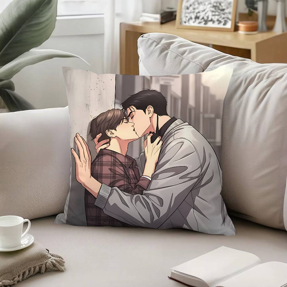 Bl Manhwa Jinx Joo Jaekyung Kim Dan Throw Pillow Covers Pattern Cushion Cover Suitable For Sofa Bedroom Car Pillow Cover