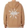 Puma Logo Print Loose Hoodie Men Tops Khaki 537016-63