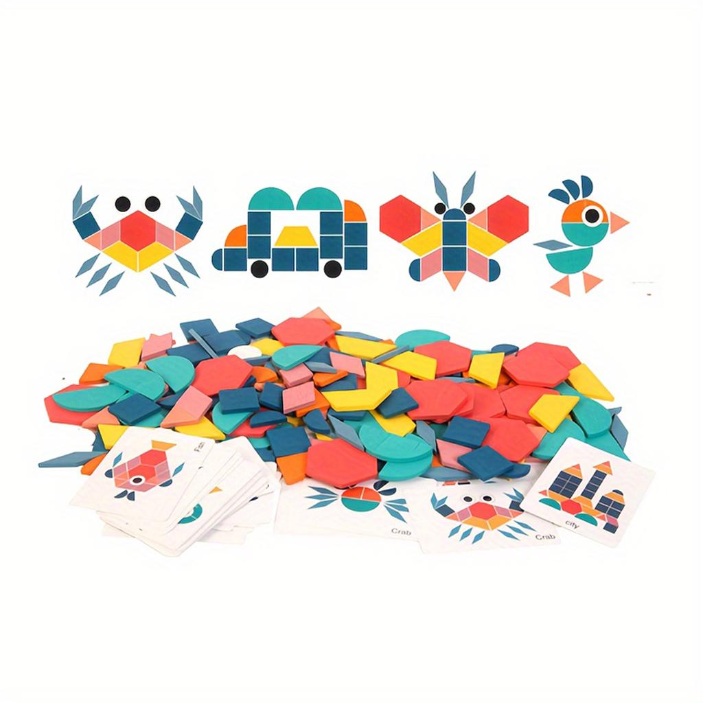 Деревянные игрушки-пазлы танграм, игрушки с геометрическими формами, интерактивные развивающие игрушки для родителей и детей, праздничные подарки и подарки на день рождения.