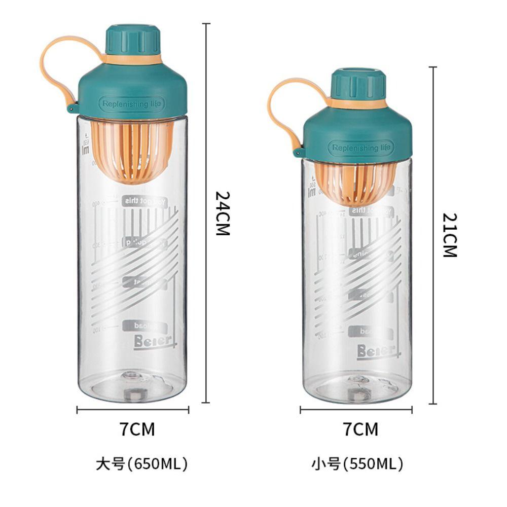 Большая емкость, женский разделитель чая, чашка для занятий спортом на открытом воздухе, пластиковая бутылка для воды с соломой