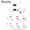Musiclily Pro SE Prewired Pickguard Alnico 5 Humbucker и Mini Toggle Switch Set для Strat Electric Guitar Aged White ST-HH-OMHA 3-Ply