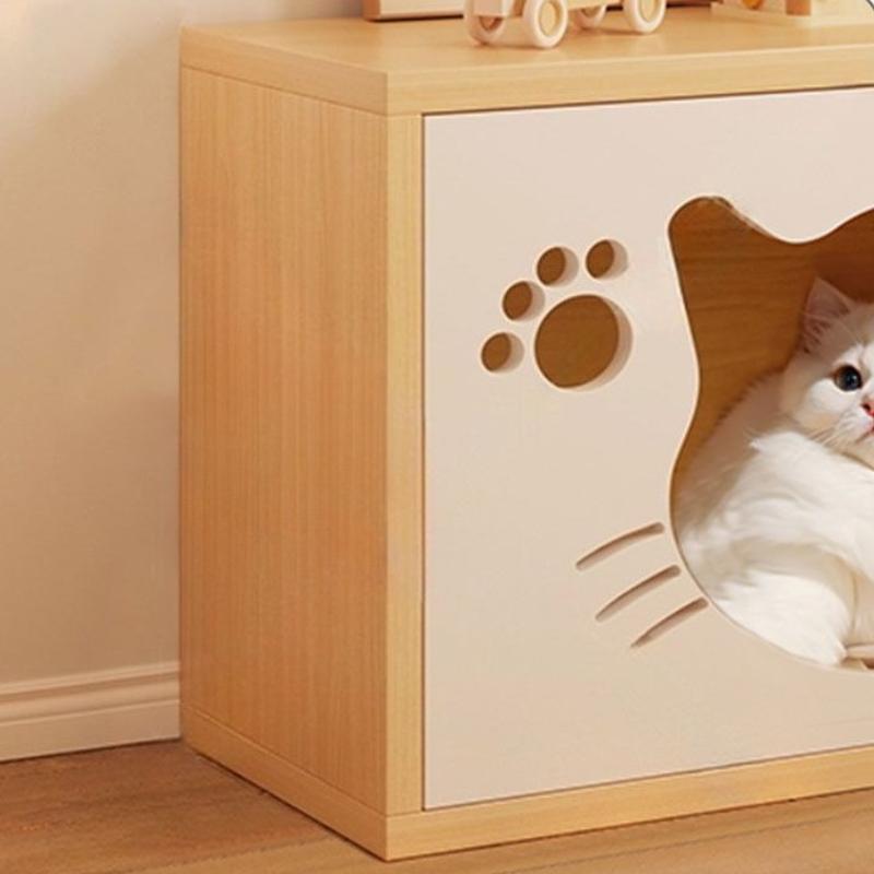 Деревянный Прикроватный Столик Многофункциональный Кровать-Столик для Питомца Удобный Минималистичный Домашний Прикроватный Столик Аксессуар для Мебели в Спальню