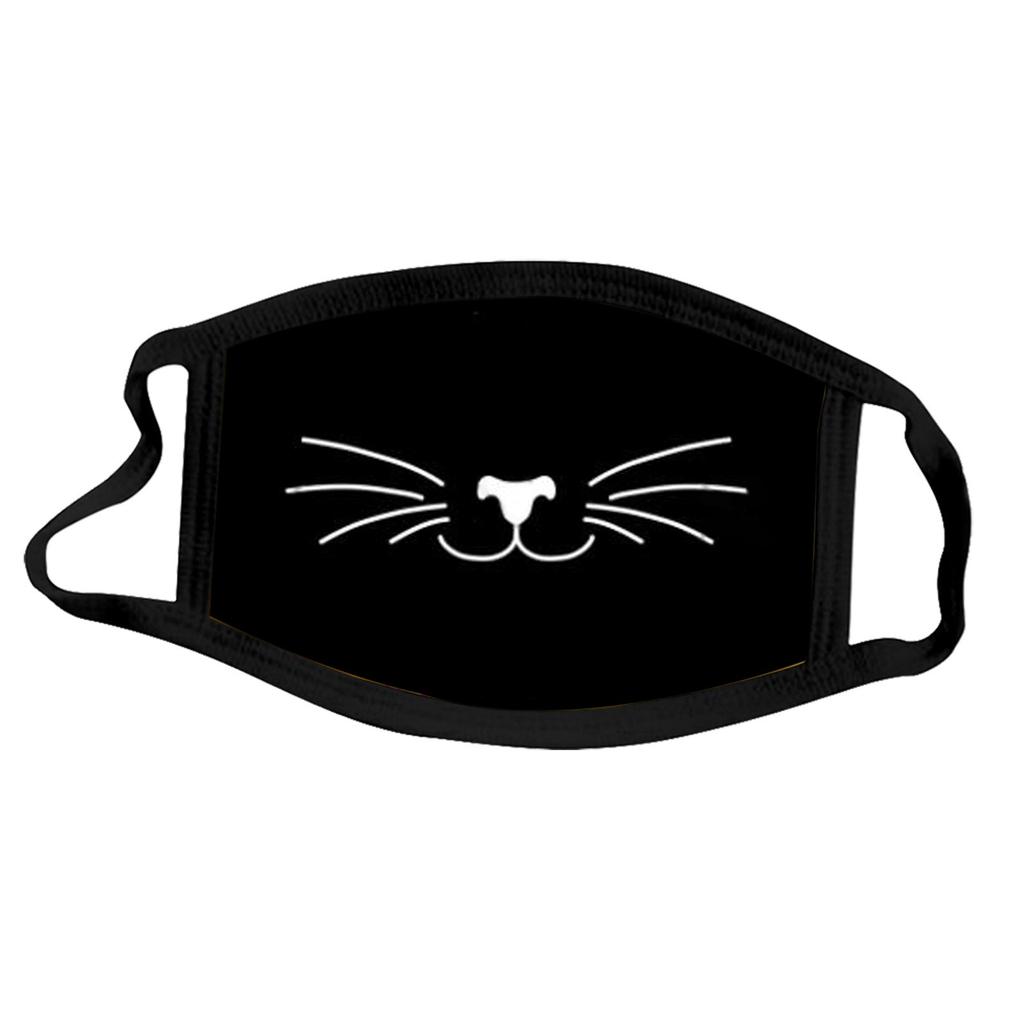 Взрослая моющаяся и многоразовая дышащая маска от ветра и смога с рисунком бороды