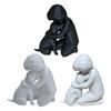 Mini Size Ornament, 3D Printed One-Piece Molding Figurine, Imitation Stone Texture Stable Base Sculpture for Living Room Desk Entrance