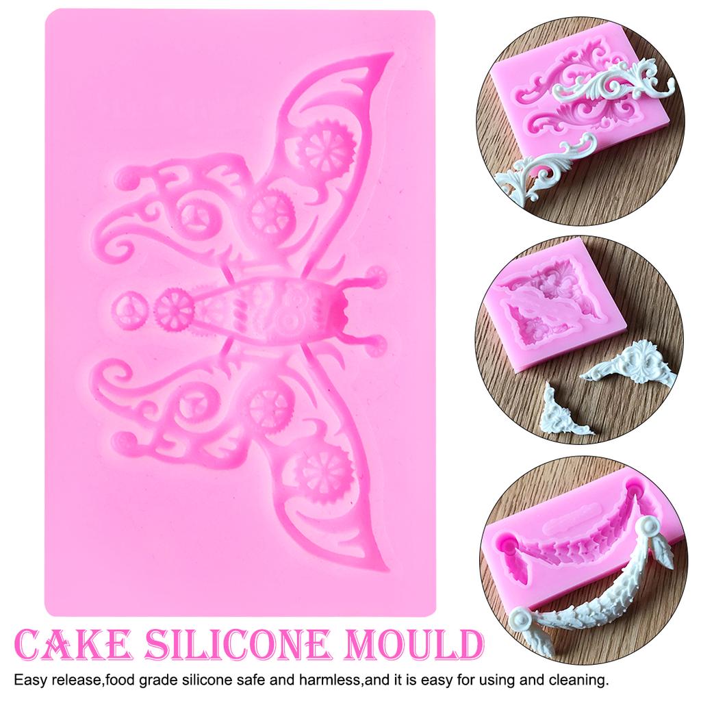 Кружевная рельефная форма, силиконовая форма для помадки, торта, абразив для выпечки своими руками