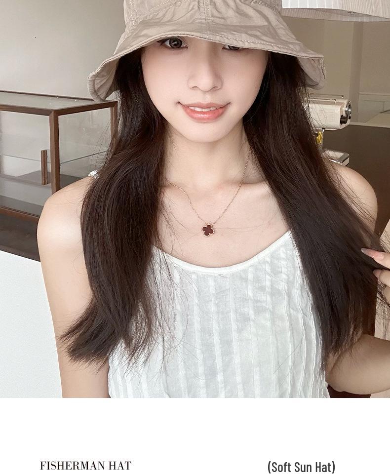 Wrinkled Drawstring Bucket Hat: 2025 Summer Style, Lightweight, Cool Fabric, Easy To Carry, Sunshade & Sunscreen.