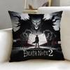 classic anime Death Note Cushion Cover Soft  EasyWash Pillow Case  Versatile for Couch Bed Travel and Office