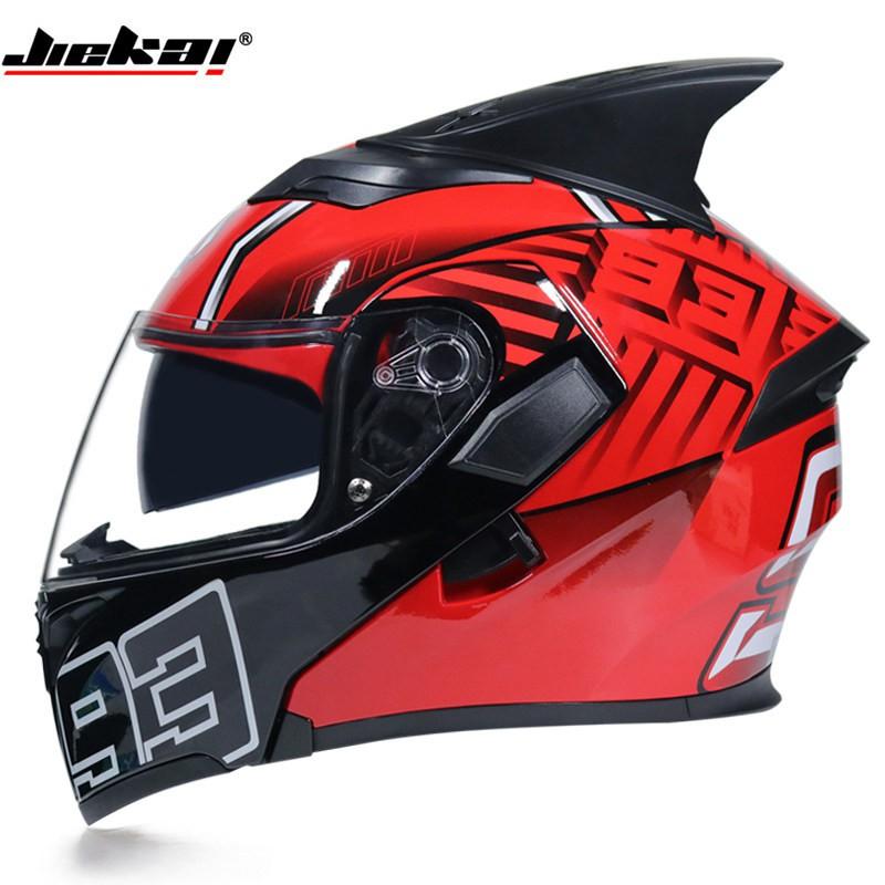 JIEKAI Modular Flip-Up Motorcycle Helmet Men Women ABS Full Face With Dual Visor Scooter Bike Riding